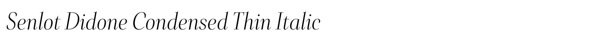 Senlot Didone Condensed Thin Italic image